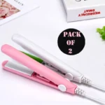 Pack Of 2 Best Quality Mini Portable Hair Straighteners With Plastic Cases