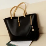 Faux Leather Bag with Zipper Closure